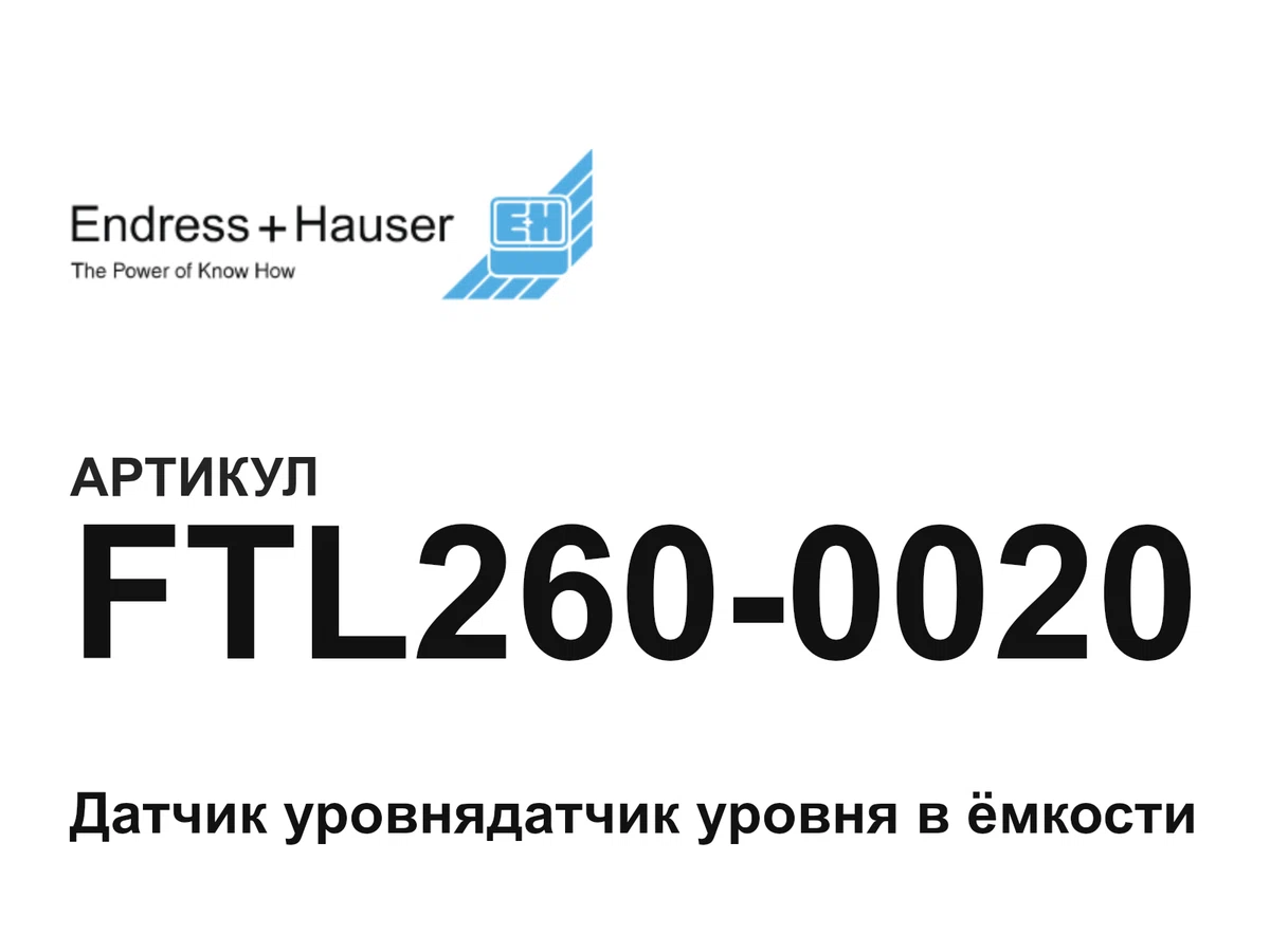 FTL2600020 Endress+Hauser