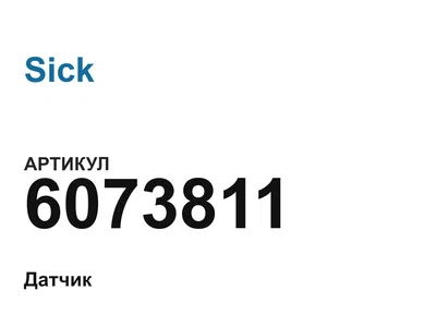 6073811 Sick