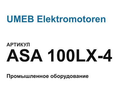 ASA100LX4 UMEB Elektromotoren
