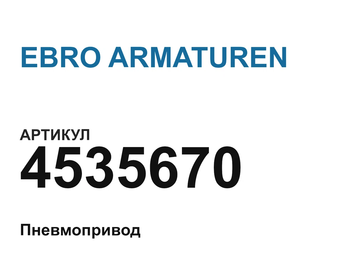 4535670 EBRO ARMATUREN