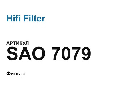 SAO7079 Hifi Filter