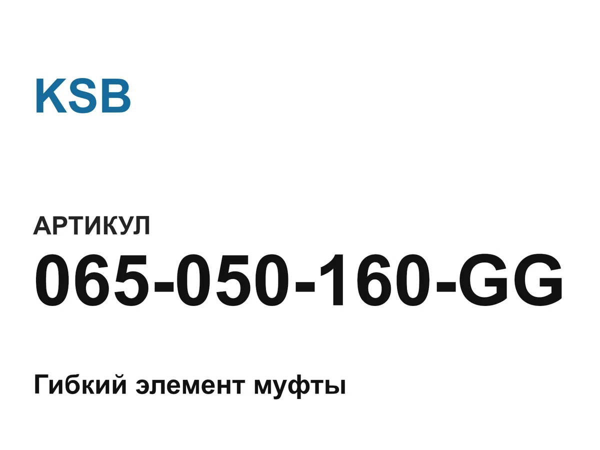 065050160GG KSB