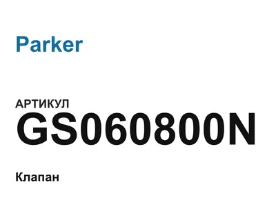 GS060800N Parker