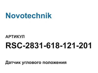 RSC2831618121201 Novotechnik