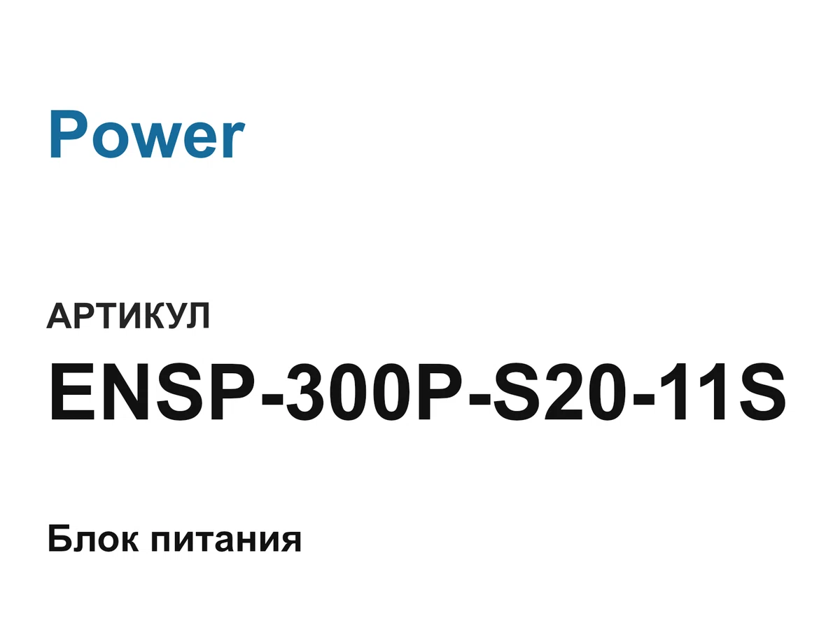 ENSP300PS2011S Power