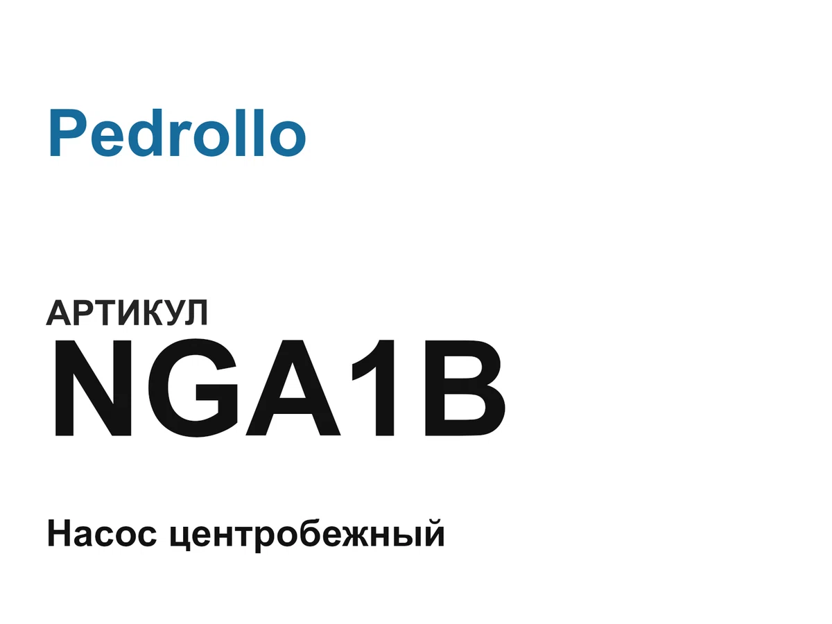 NGA1B Pedrollo