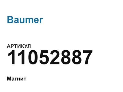 11052887 Baumer