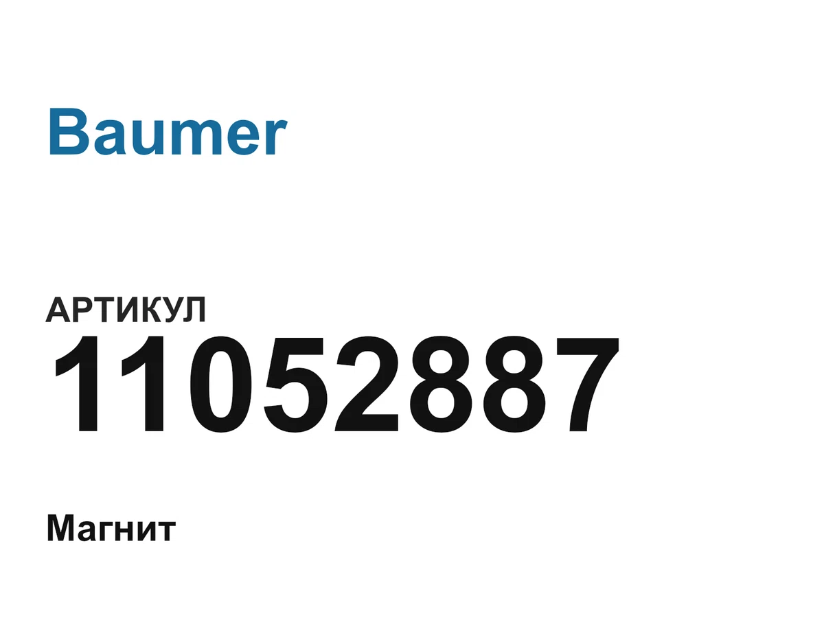 11052887 Baumer