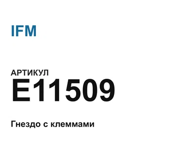 E11509 IFM