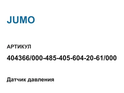 4043660004854056042061000 JUMO