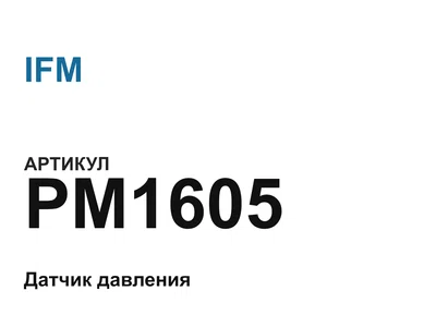 PM1605 IFM