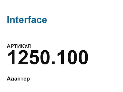 1250100 Interface