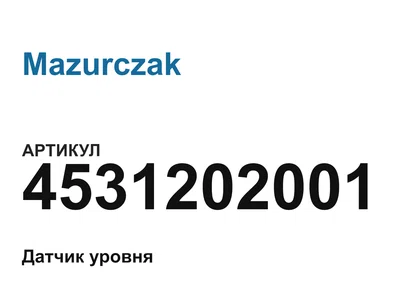 4531202001 Mazurczak