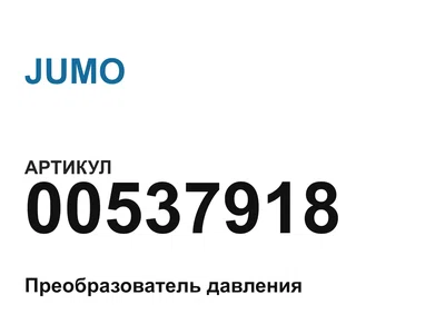 00537918 JUMO