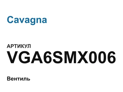 VGA6SMX006 Cavagna