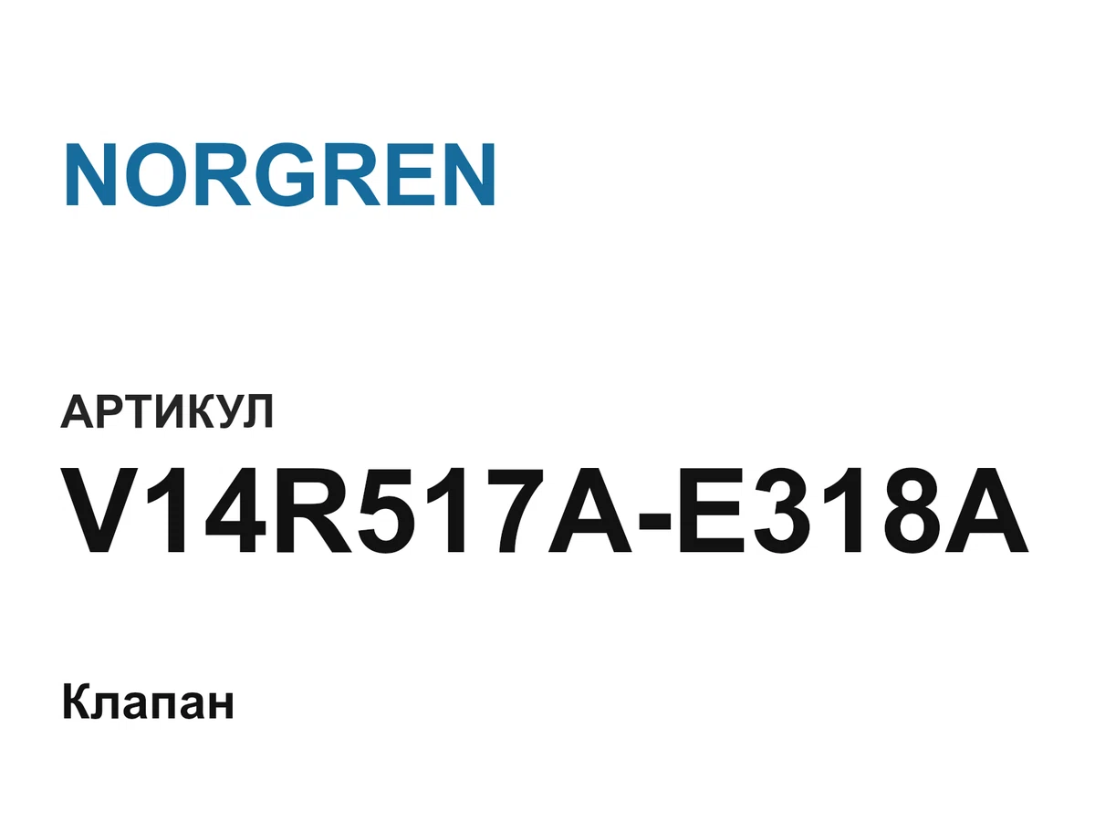 V14R517AE318A NORGREN