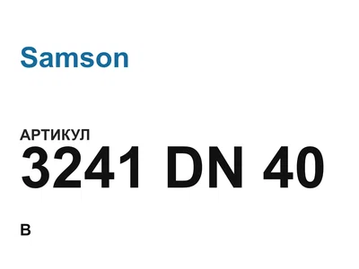 3241DN40 Samson