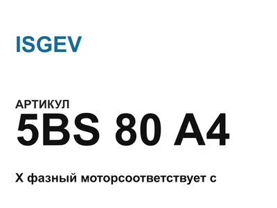 5BS80A4 ISGEV
