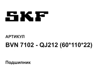 BVN7102QJ2126011022 SKF