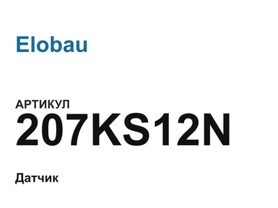 207KS12N Elobau