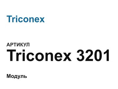 Triconex3201 Triconex