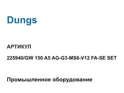 225940GW150A5AGG3MS6V12FASESET Dungs
