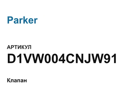 D1VW004CNJW91 Parker