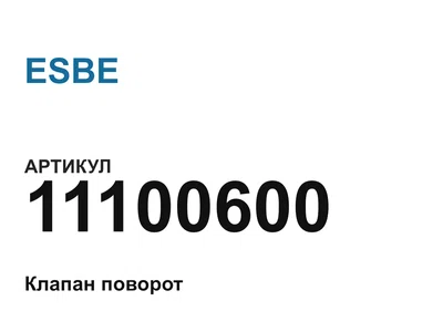 11100600 ESBE