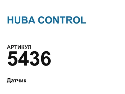 5436 HUBA CONTROL