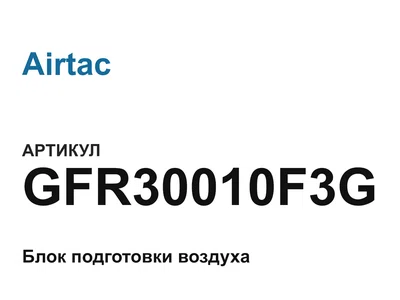 GFR30010F3G Airtac