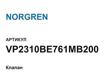 VP2310BE761MB200 NORGREN