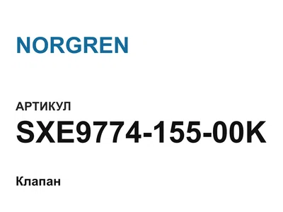 SXE977415500K NORGREN