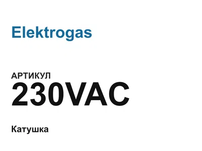 230VAC Elektrogas