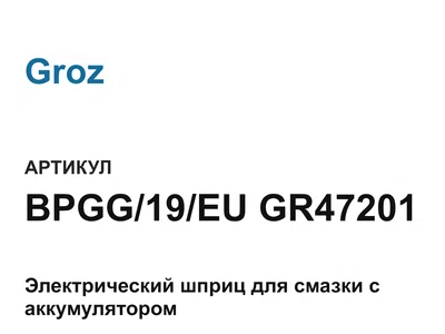 BPGG19EUGR47201 Groz