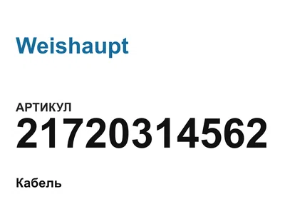 21720314562 Weishaupt