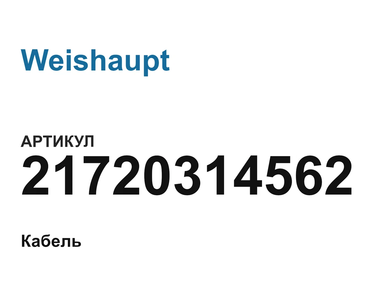 21720314562 Weishaupt