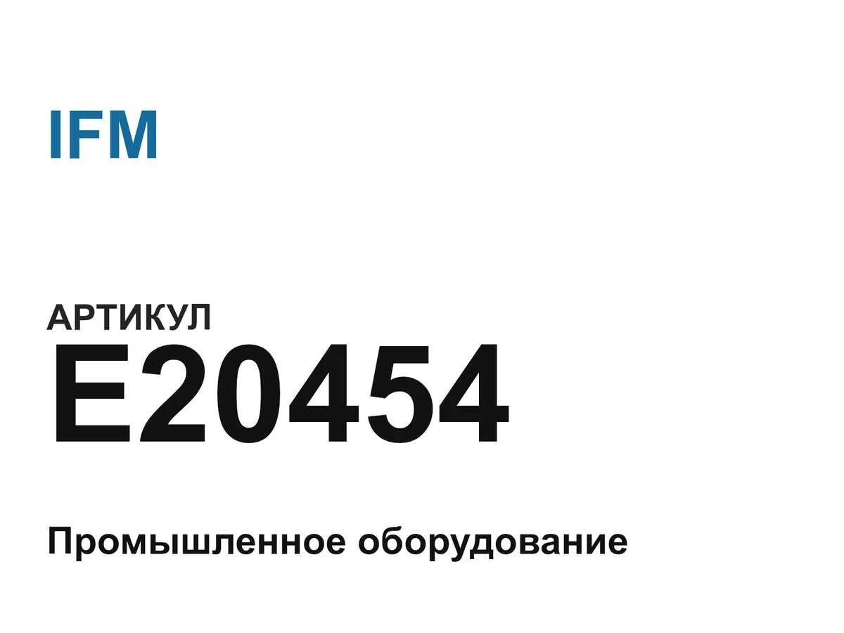 E20454 IFM