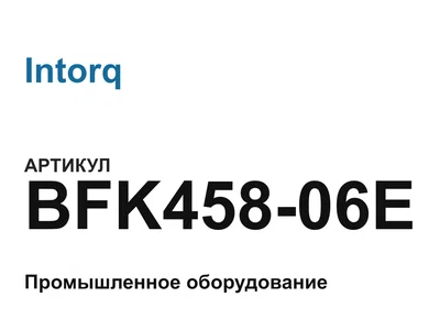 BFK45806E Intorq