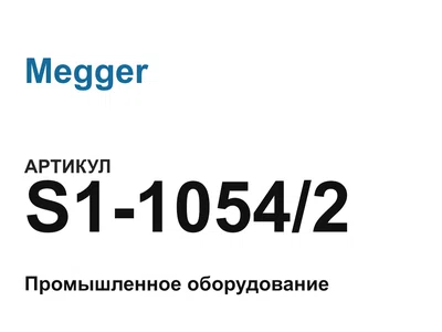 S110542 Megger