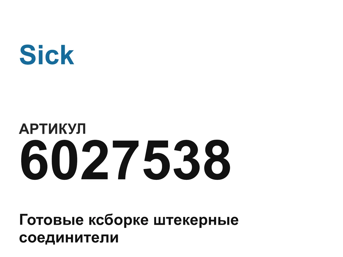 6027538 Sick