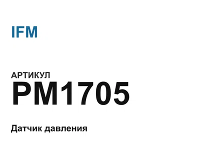 PM1705 IFM