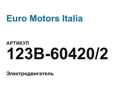 123B604202 Euro Motors Italia