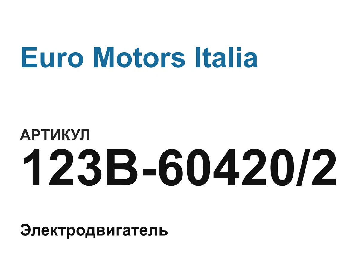 123B604202 Euro Motors Italia