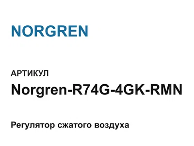 NorgrenR74G4GKRMN NORGREN