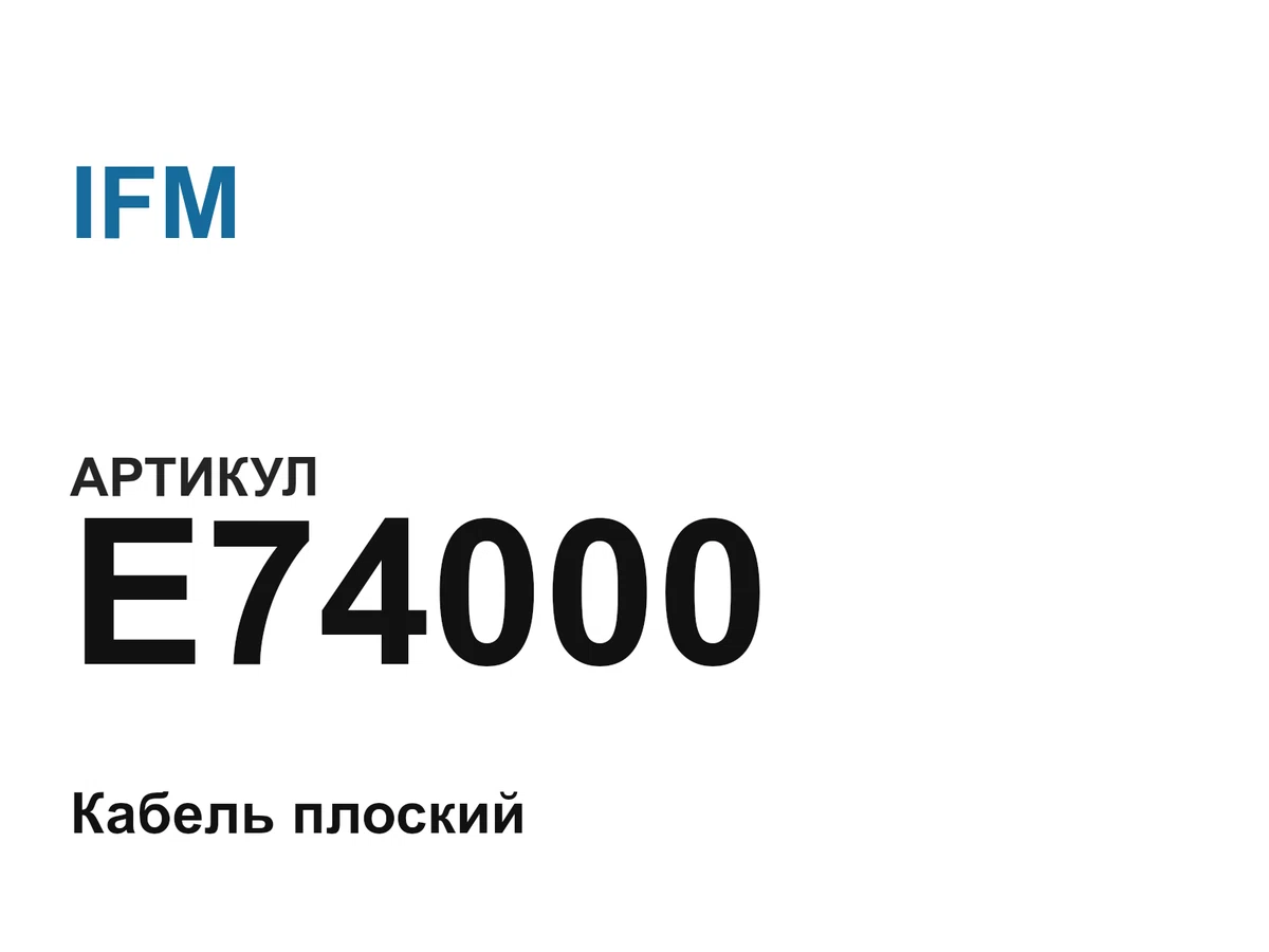E74000 IFM