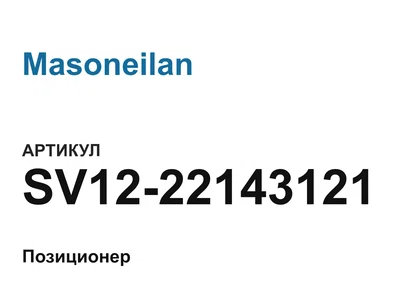 SV1222143121 Masoneilan