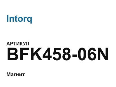 BFK45806N Intorq