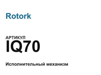 IQ70 Rotork
