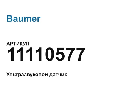 11110577 Baumer