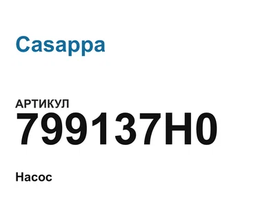 799137H0 Casappa